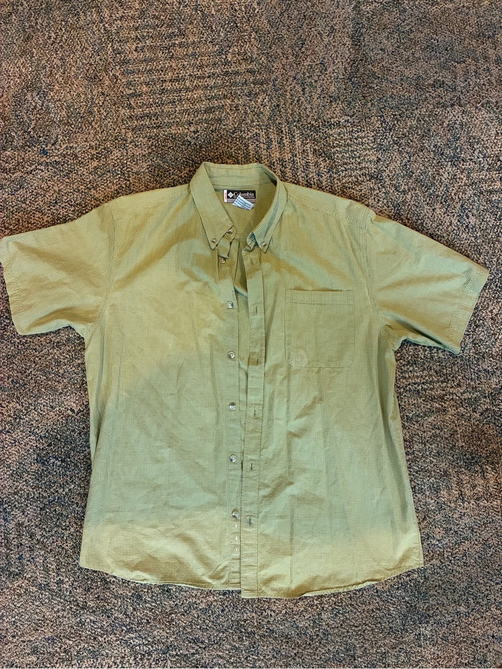 Columbia Short-Sleeve Button-Down Shirt - Olive